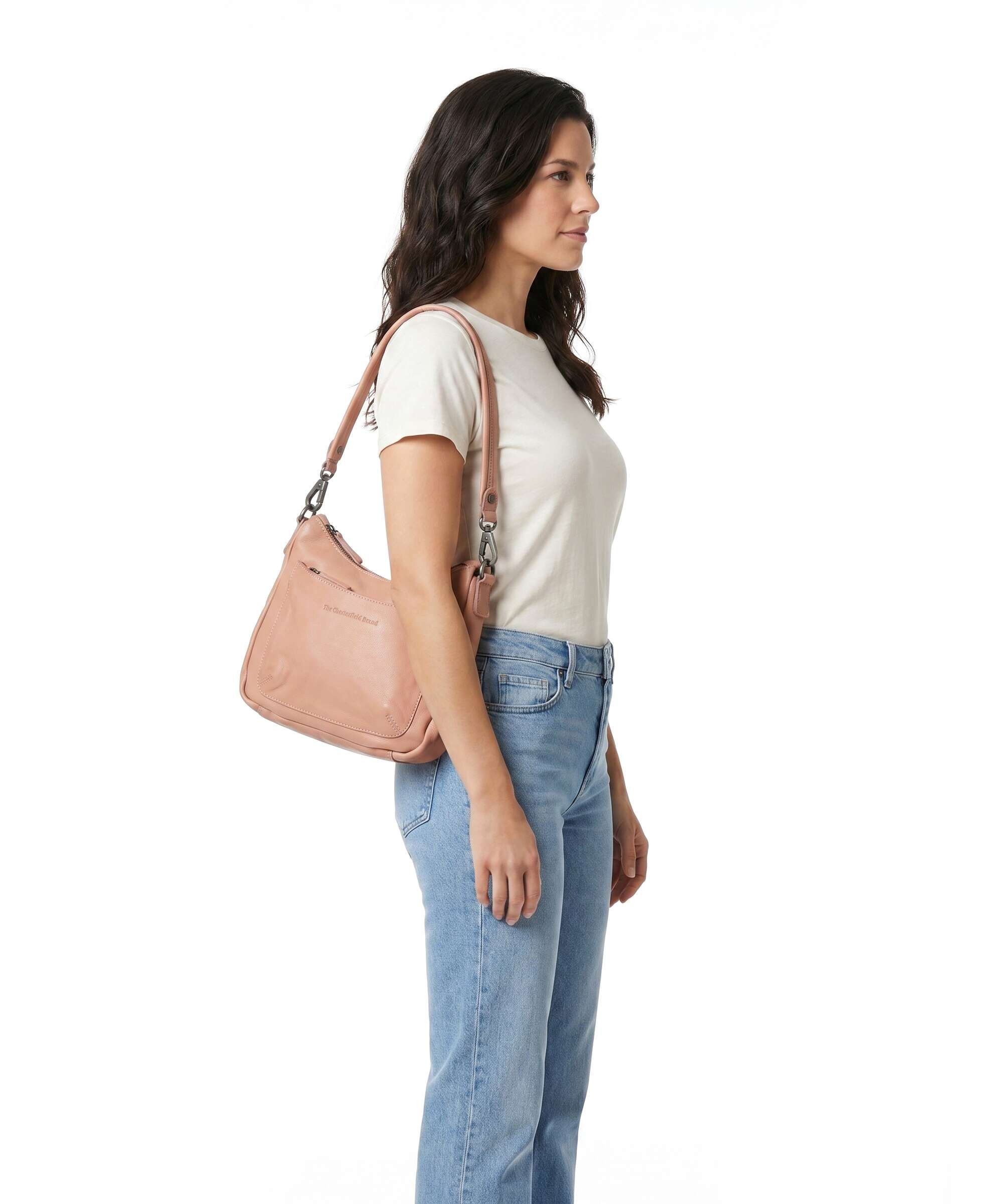 The Chesterfield Brand Washed Waxed Cow Caroline Crossbody bag vintage rose