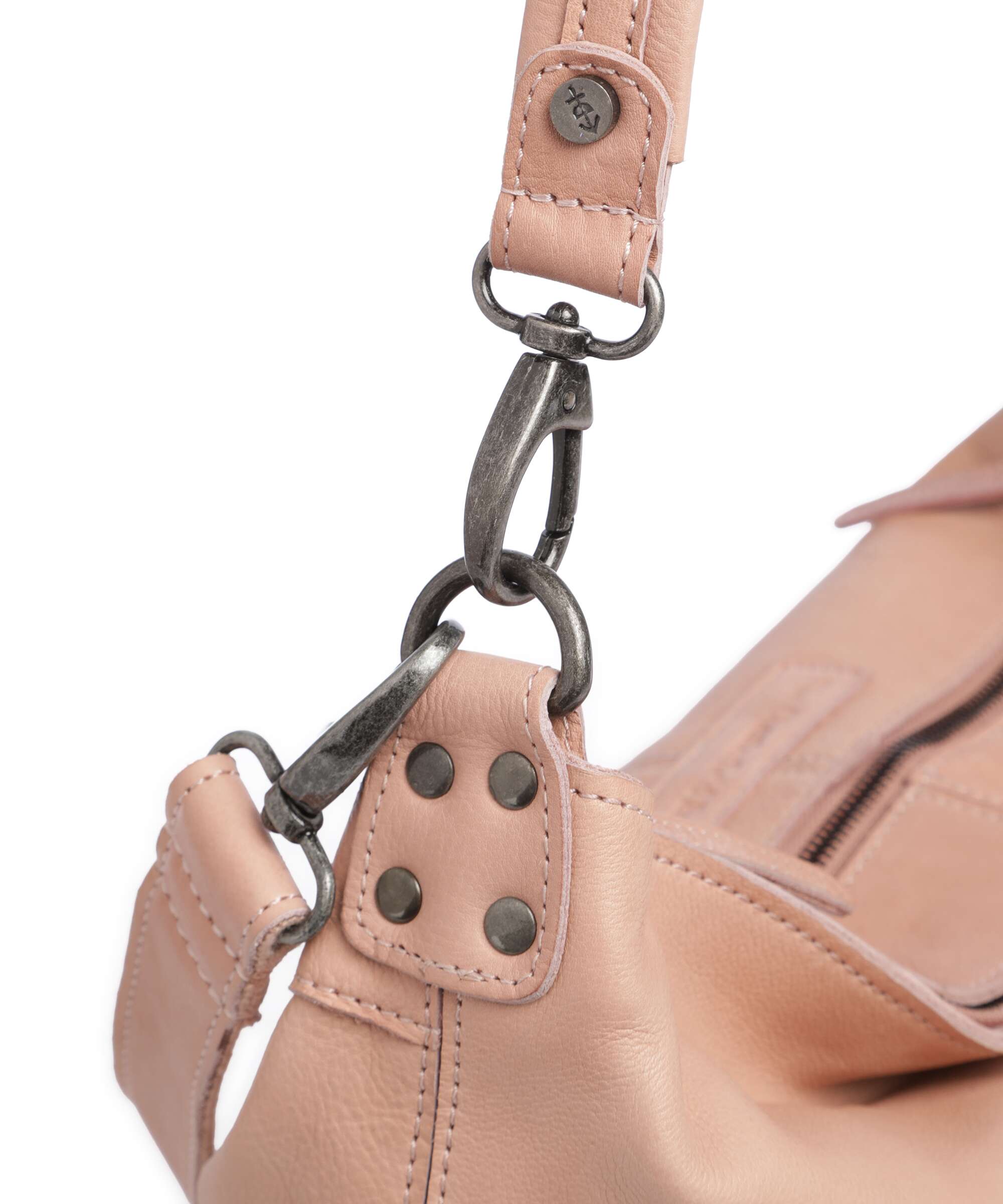 The Chesterfield Brand Washed Waxed Cow Bolivia Hobo bag vintage rose