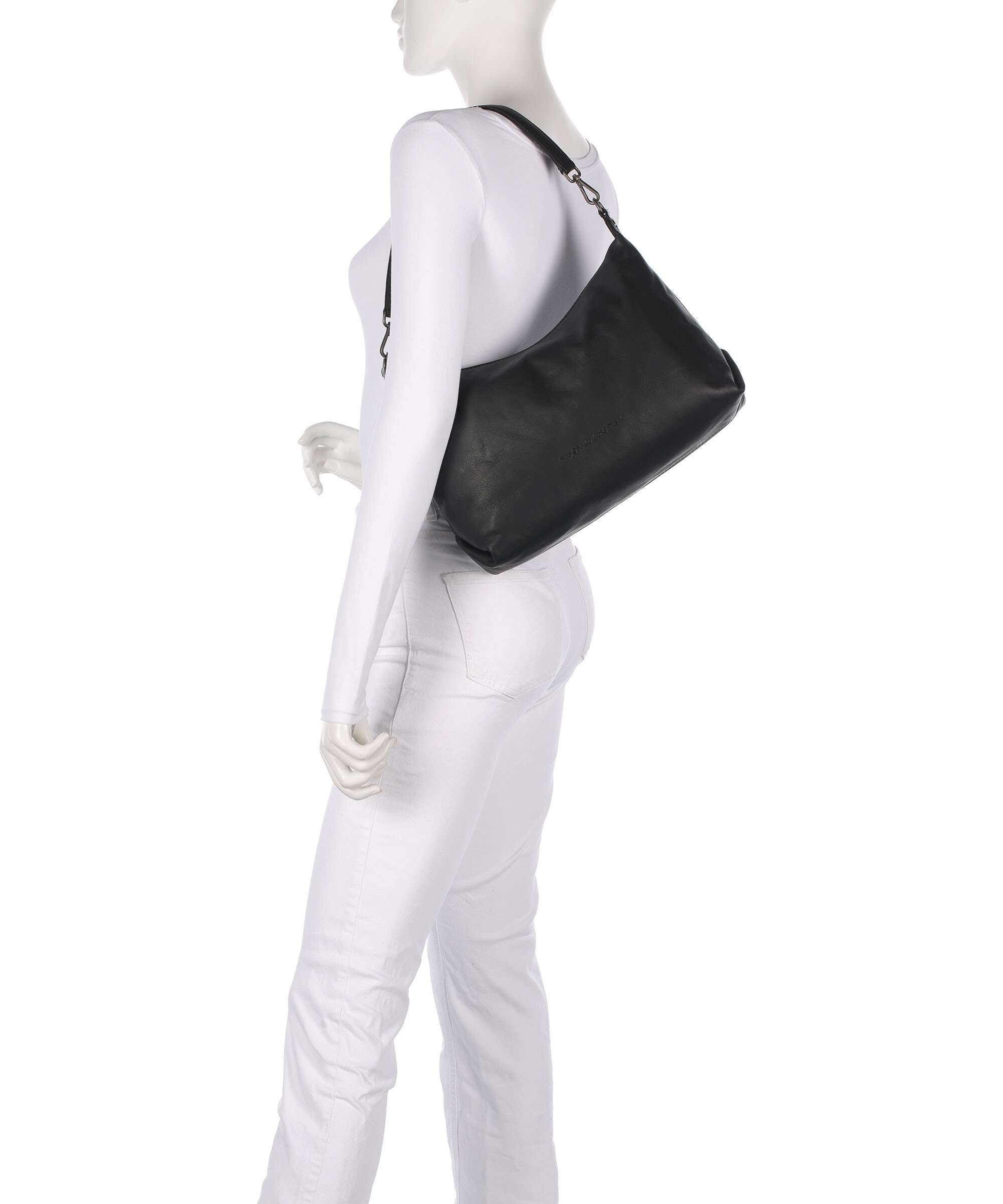 The Chesterfield Brand Wax Pull Up Cow Skara Hobo bag black