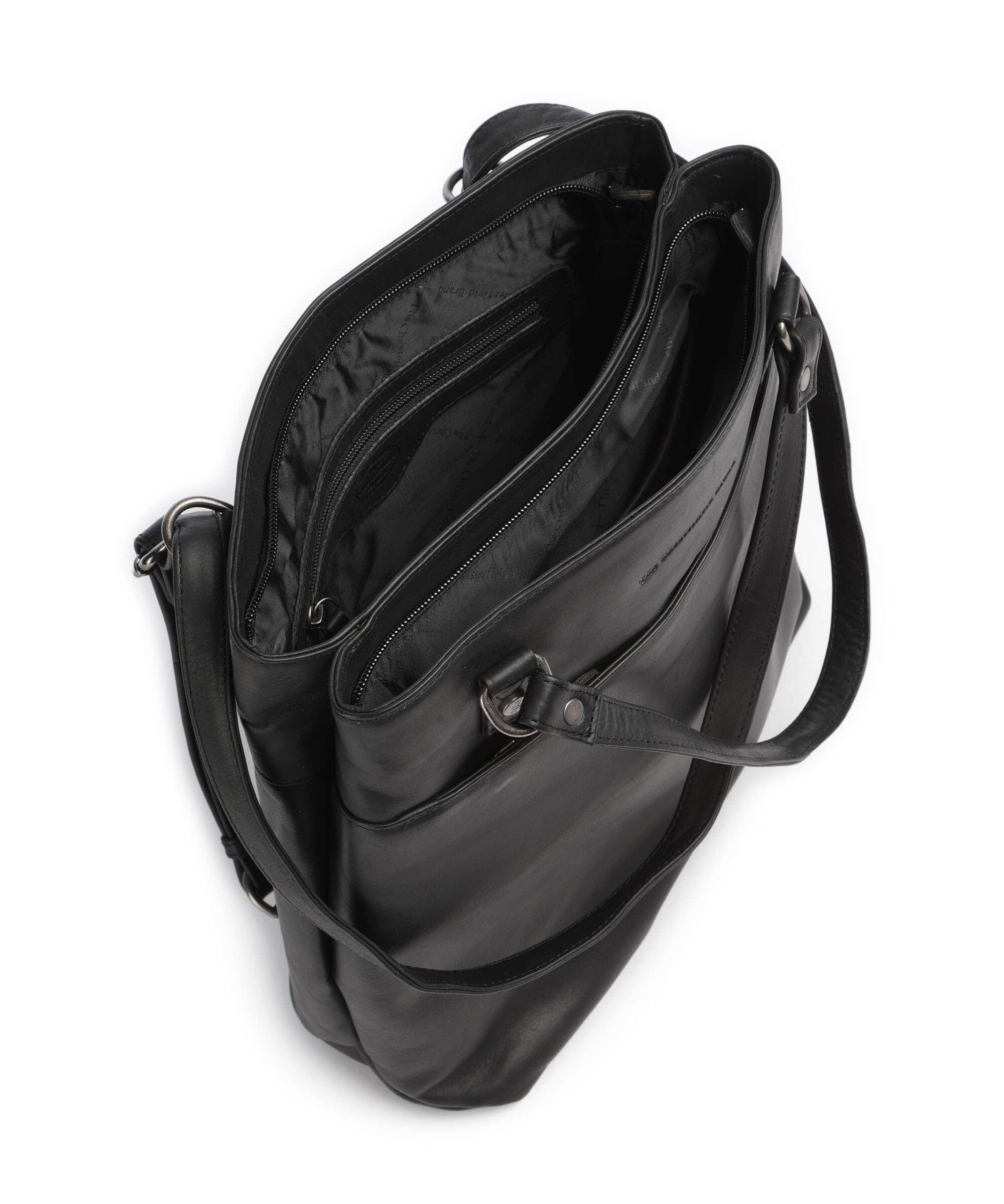 The Chesterfield Brand Wax Pull Up Cow Raynor Backpack bag black