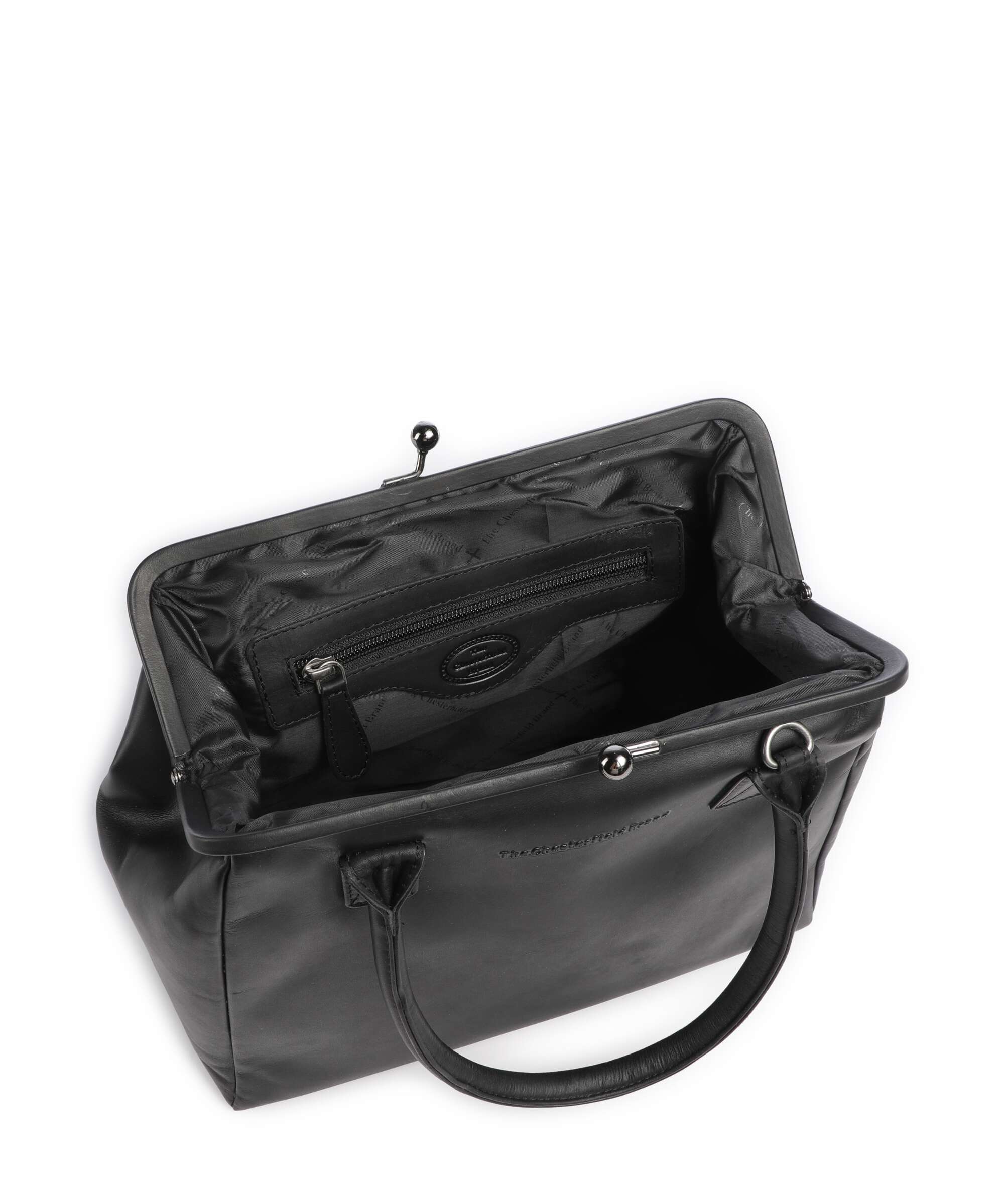 The Chesterfield Brand Wax Pull Up Cow Dorin Shoulder bag black