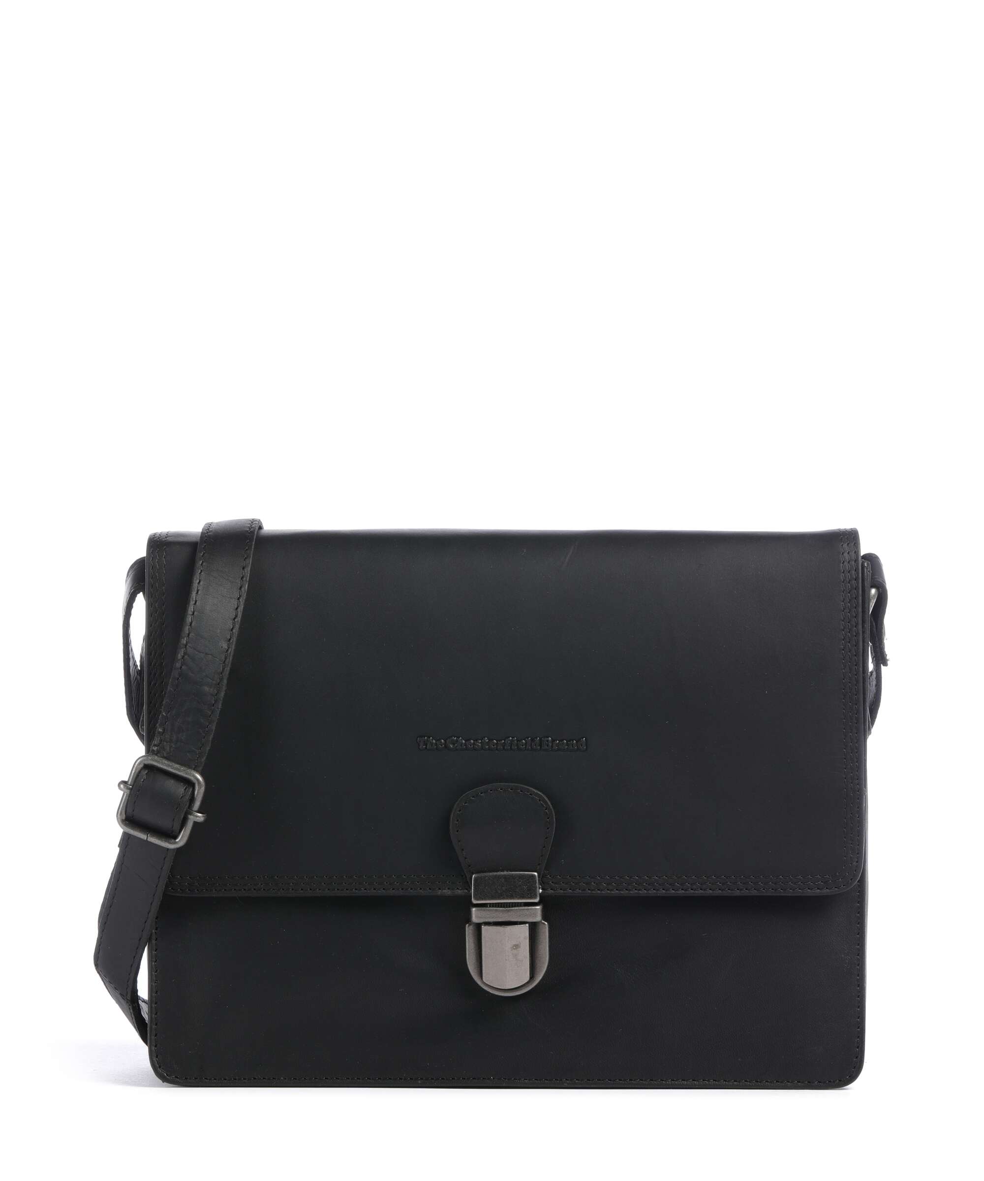The Chesterfield Brand Wax Pull Up Cow Lunor Shoulder bag black