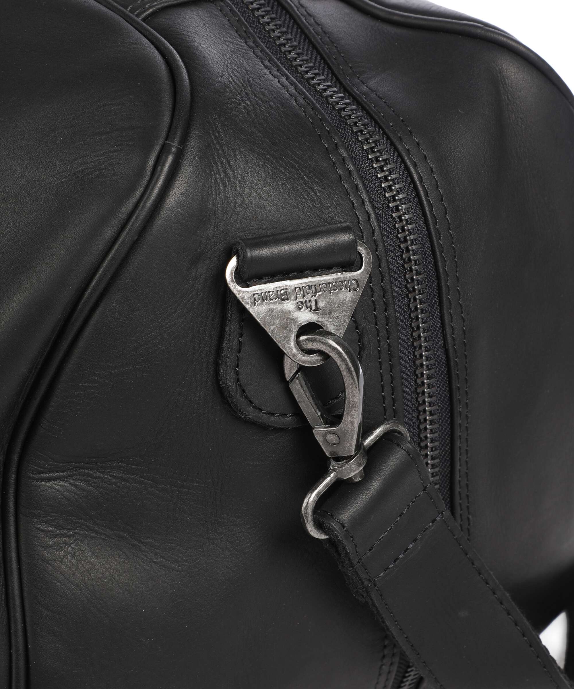 The Chesterfield Brand Wax Pull Up Cow Rivaro Weekend bag black