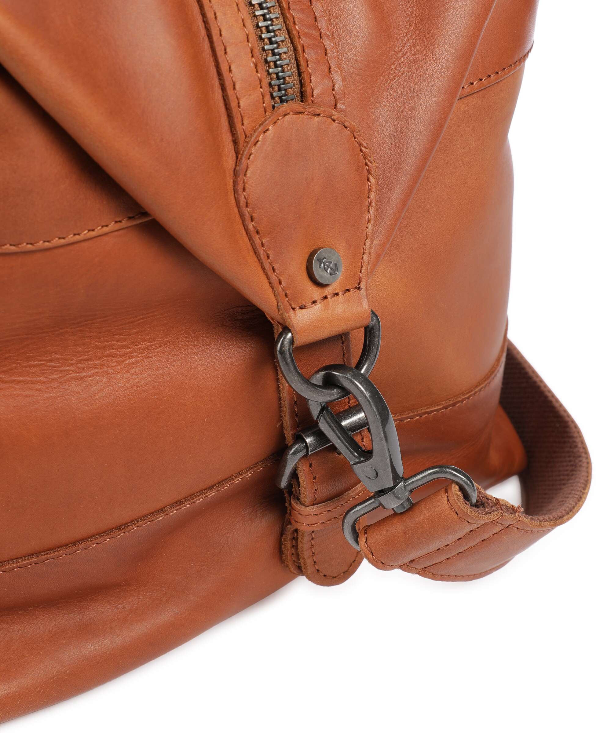 The Chesterfield Brand Wax Pull Up Cow Portsmouth 2 Weekend bag cognac