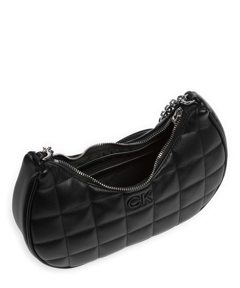 Calvin Klein CK Square Quilt Hobo bag ck black