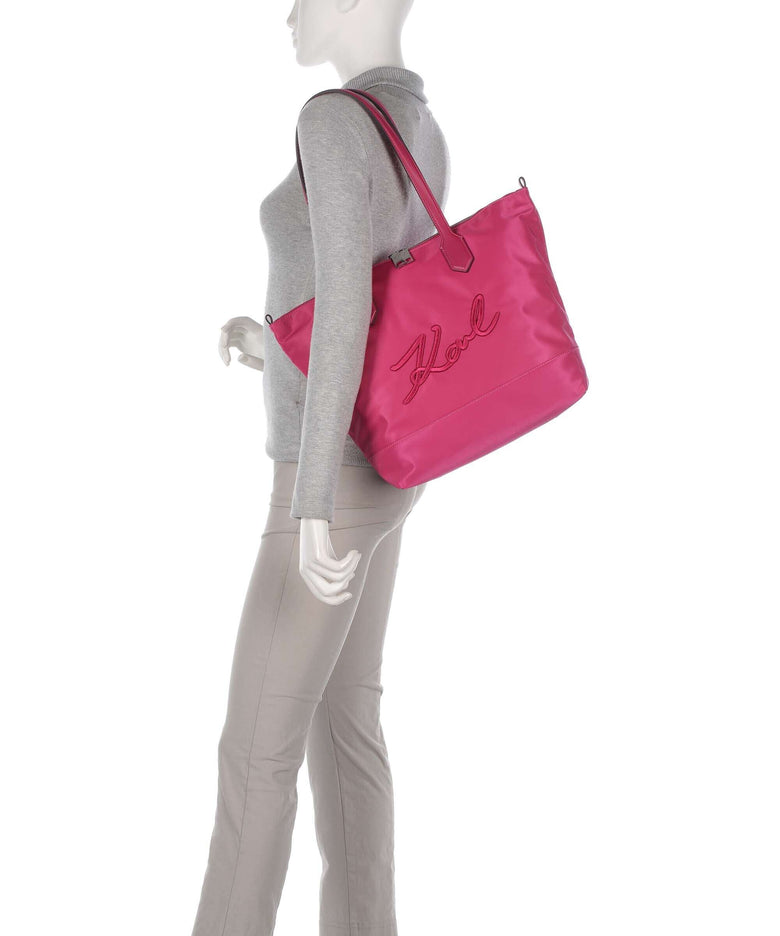Karl Lagerfeld K/Signature Medium Tote bag persian red
