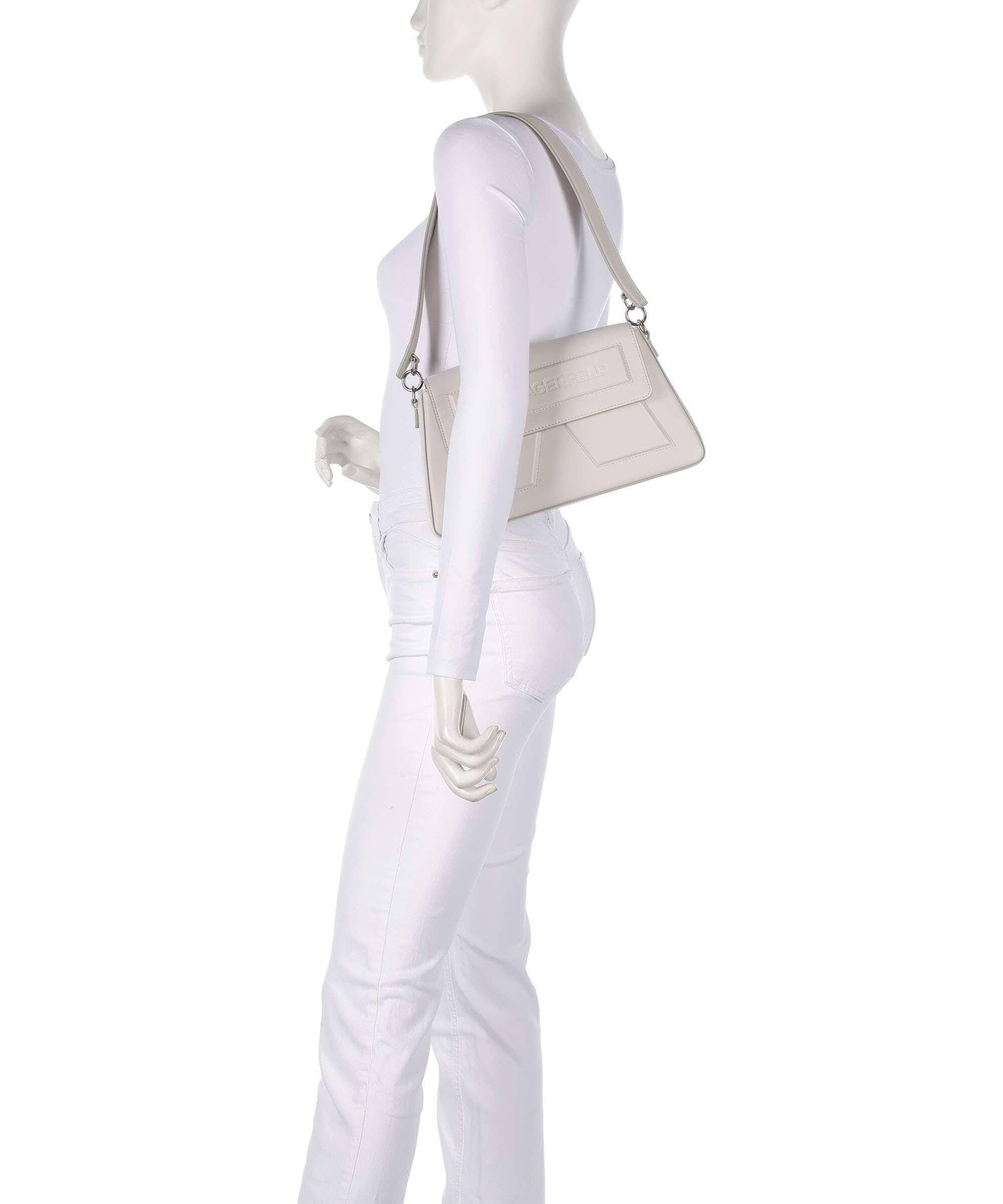 Karl Lagerfeld Ikon K Soft Shoulder bag cement