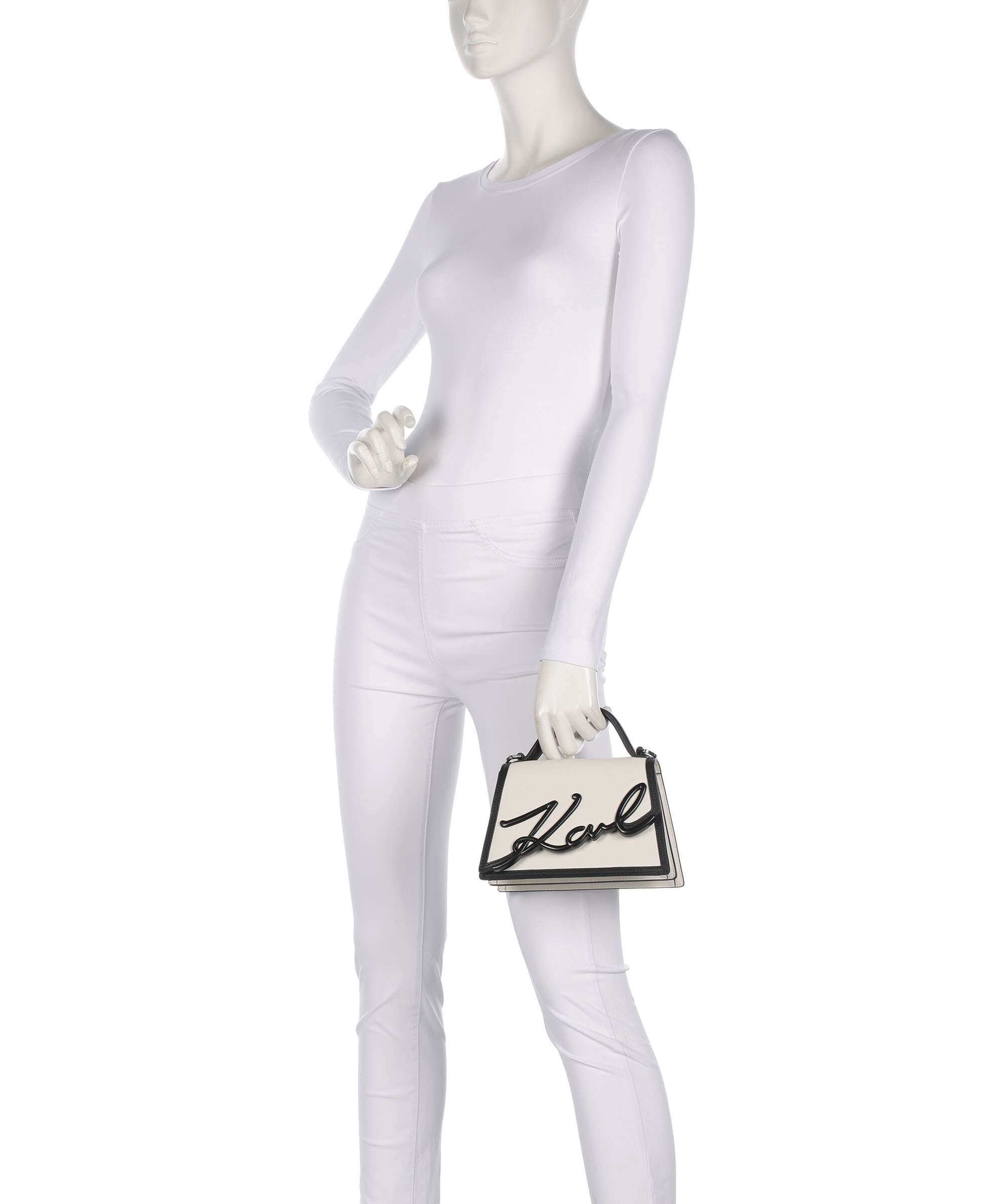 Karl Lagerfeld K/Signature 2.0 Crossbody bag white/black