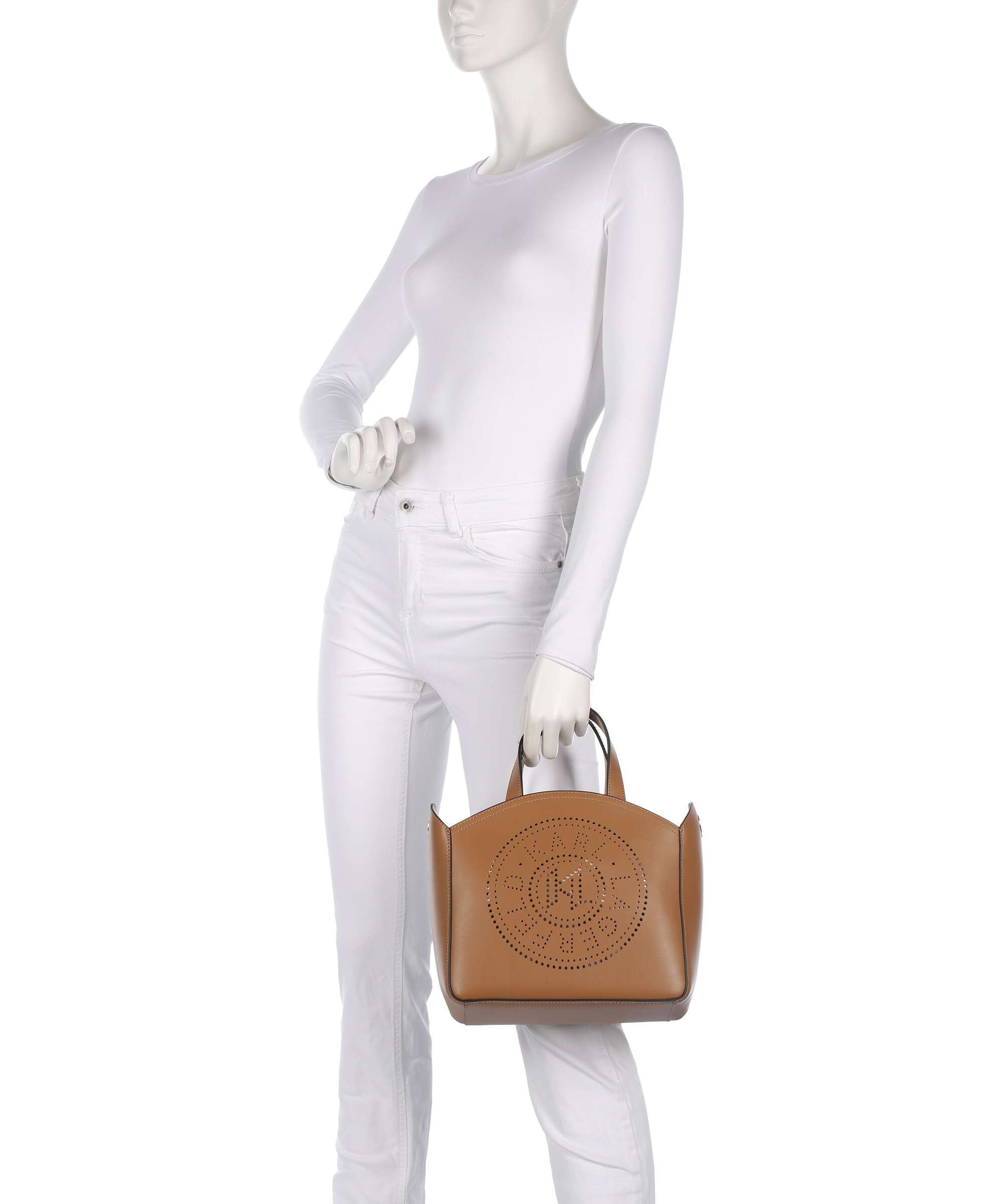 Karl Lagerfeld K/Circle Small Handbag caramel