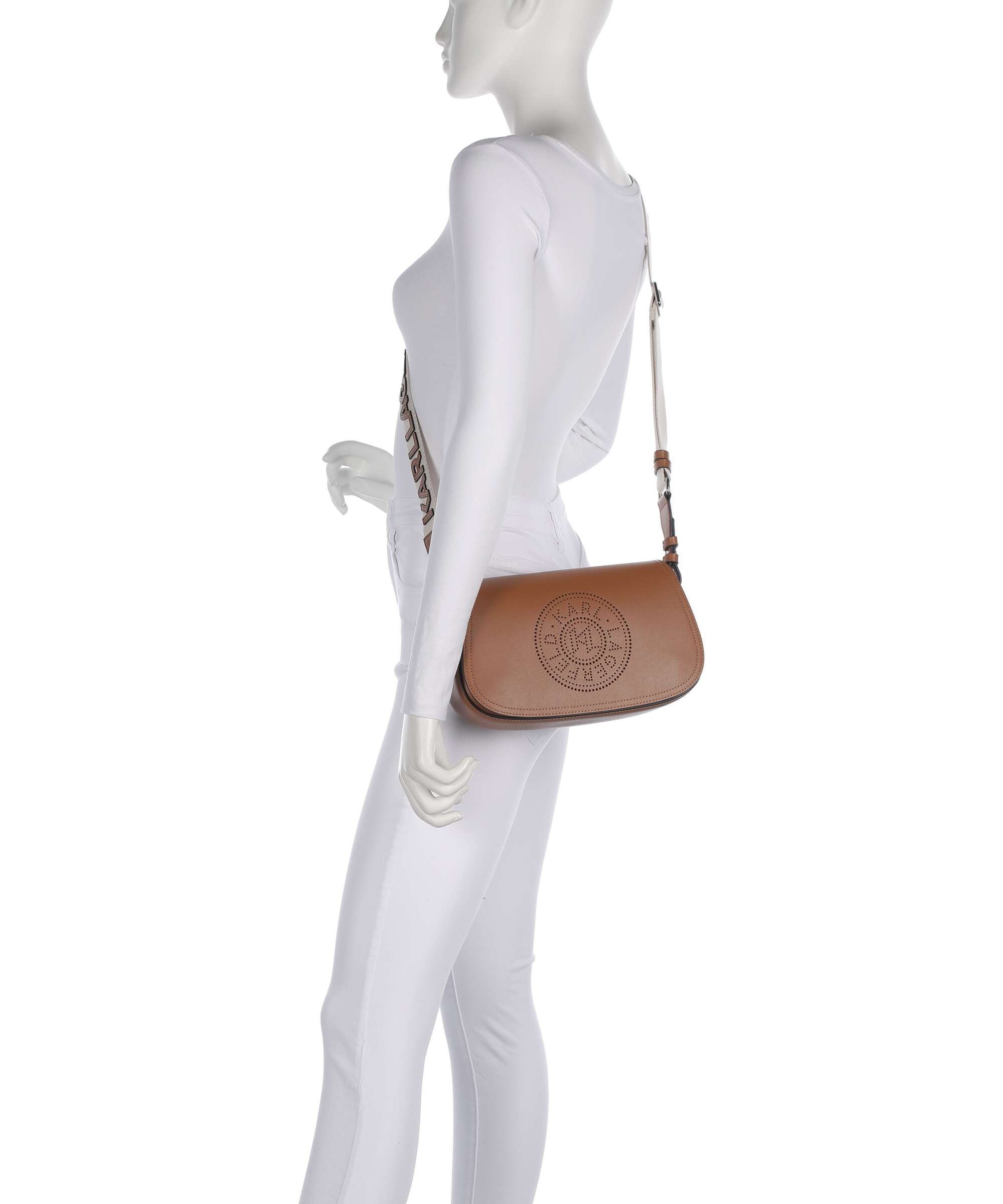 Karl Lagerfeld K/Circle Crossbody bag dark tan