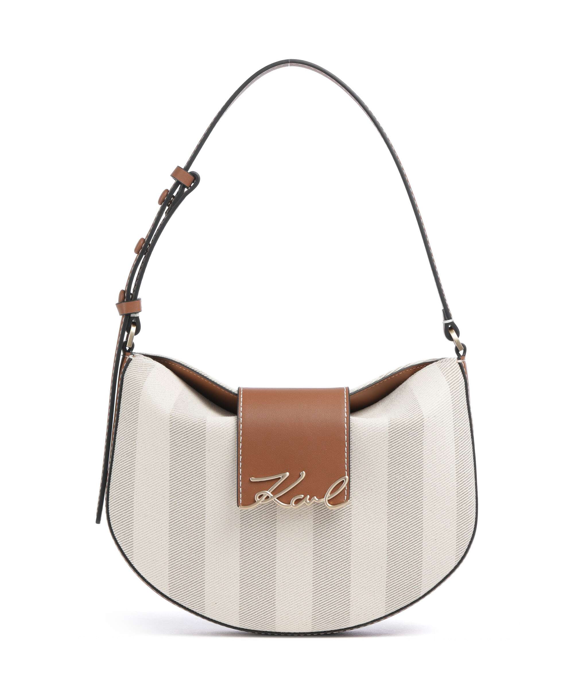Karl Lagerfeld K/Signature Shoulder bag natural canvas/tan