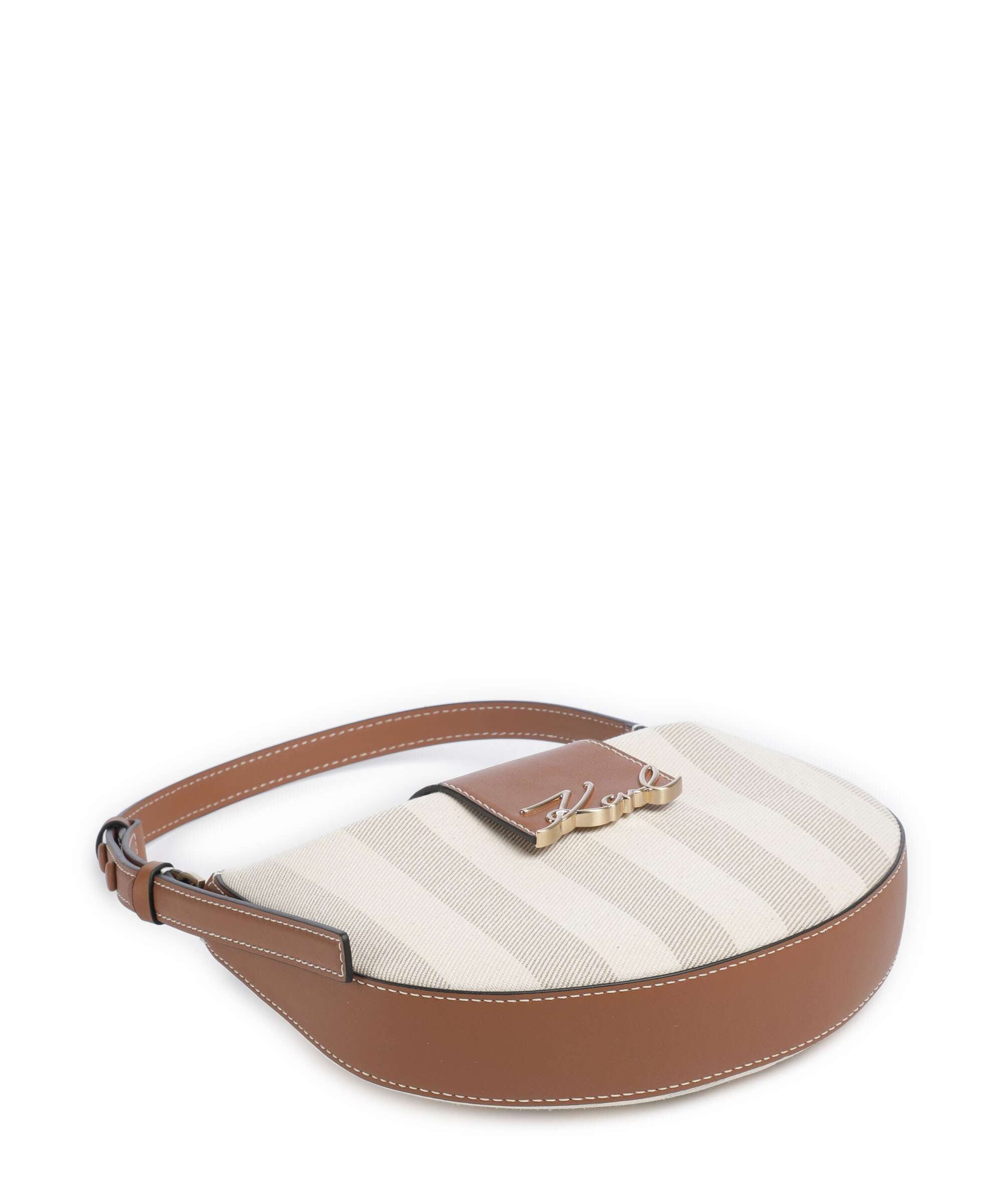 Karl Lagerfeld K/Signature Shoulder bag natural canvas/tan