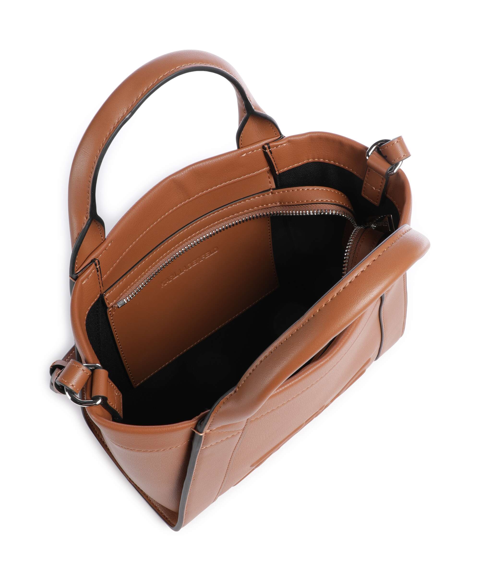 Karl Lagerfeld K/Ville Small Handbag dark tan