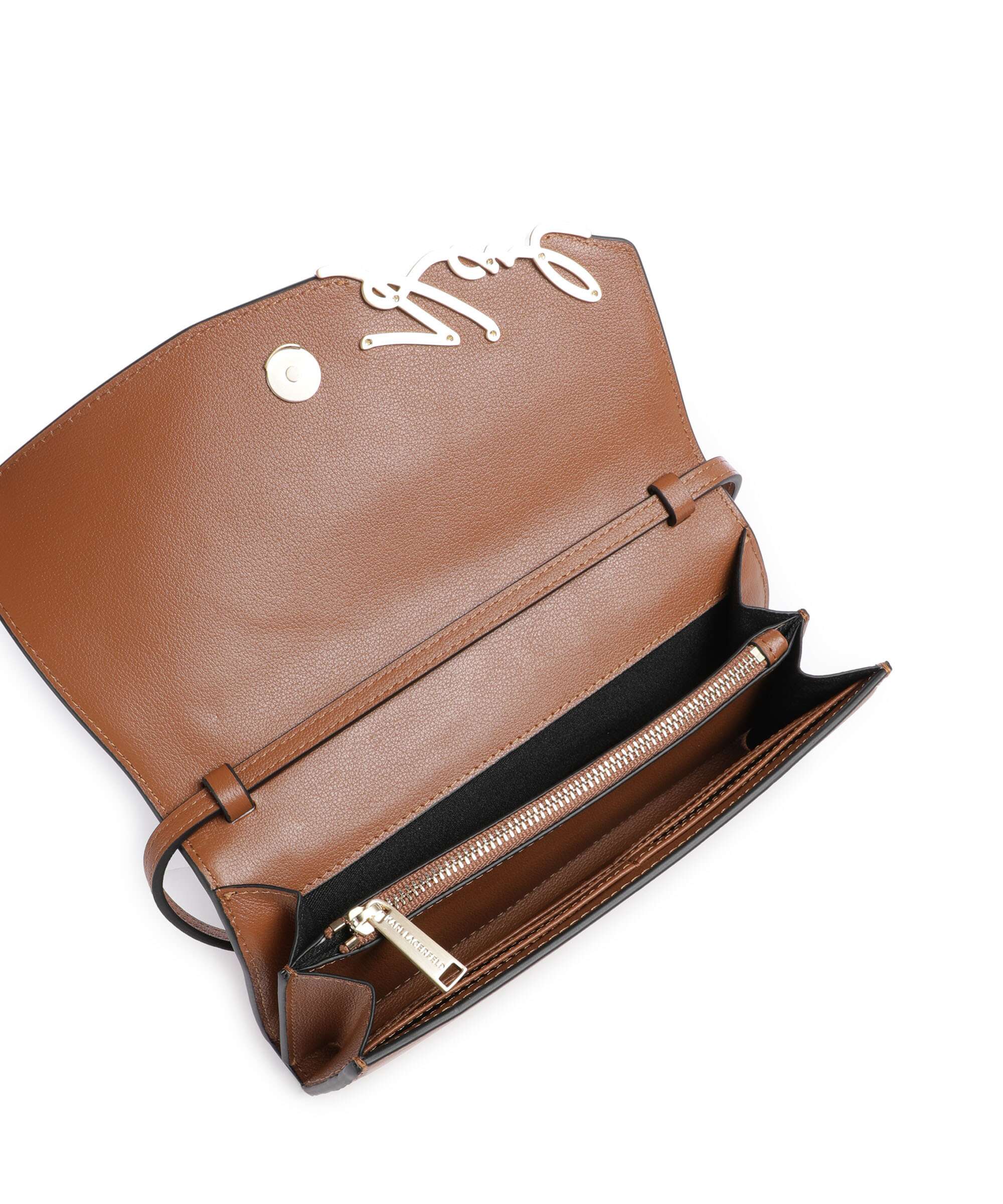 Karl Lagerfeld K/Signature Mini Crossbody bag natural canvas/tan
