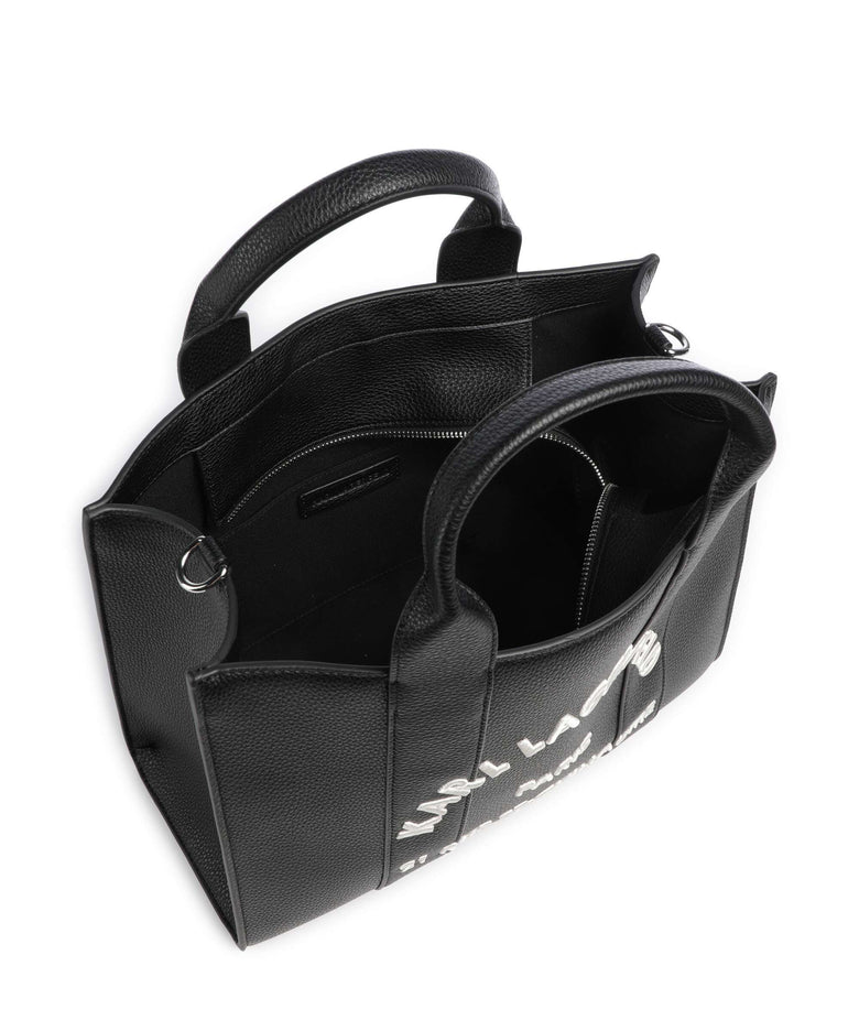 Karl Lagerfeld K/Rue St Guillaume Medium Handbag white/black