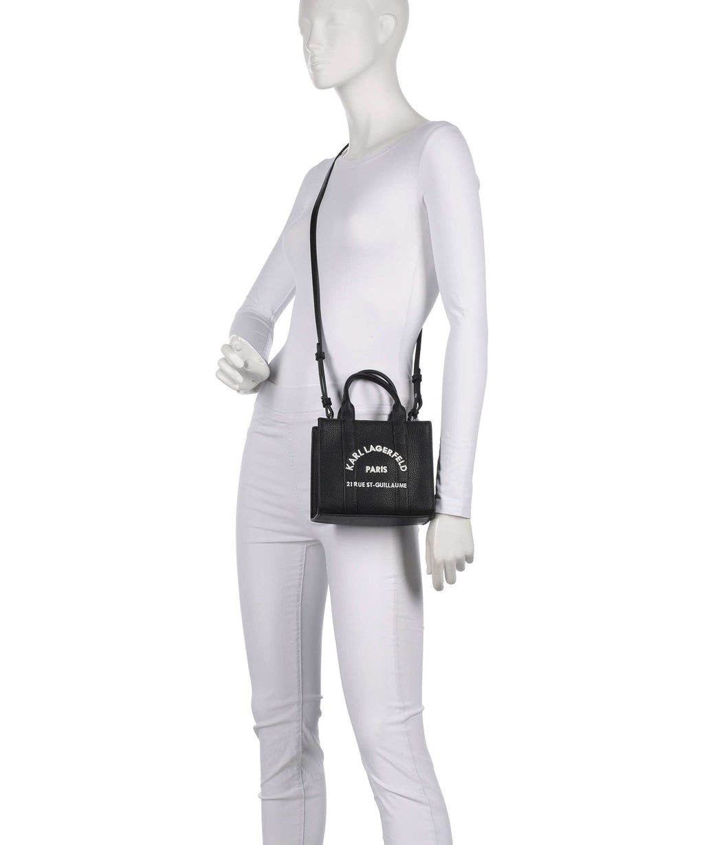 Karl Lagerfeld K/Rue St Guillaume Mini Handbag white/black