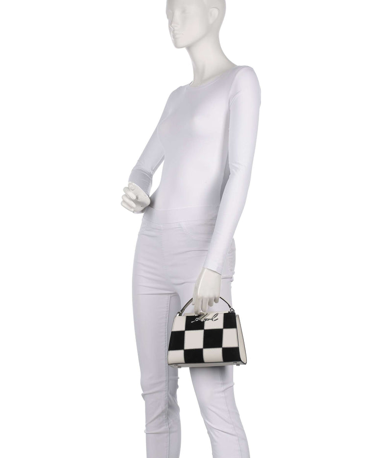 Karl Lagerfeld K/Signature Mini Handbag black/white check