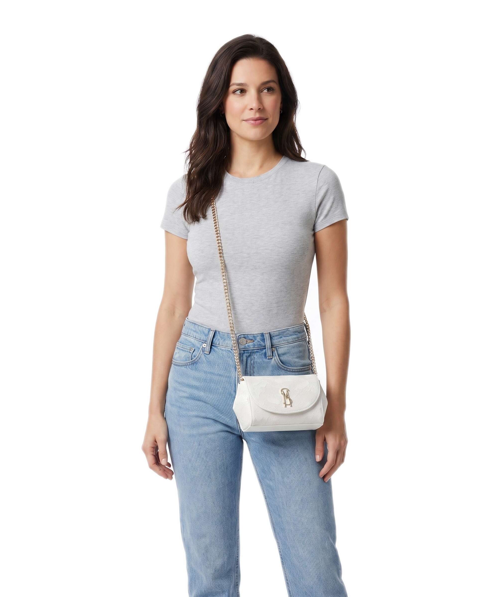 Steve Madden BNYLAH Crossbody bag white/gold