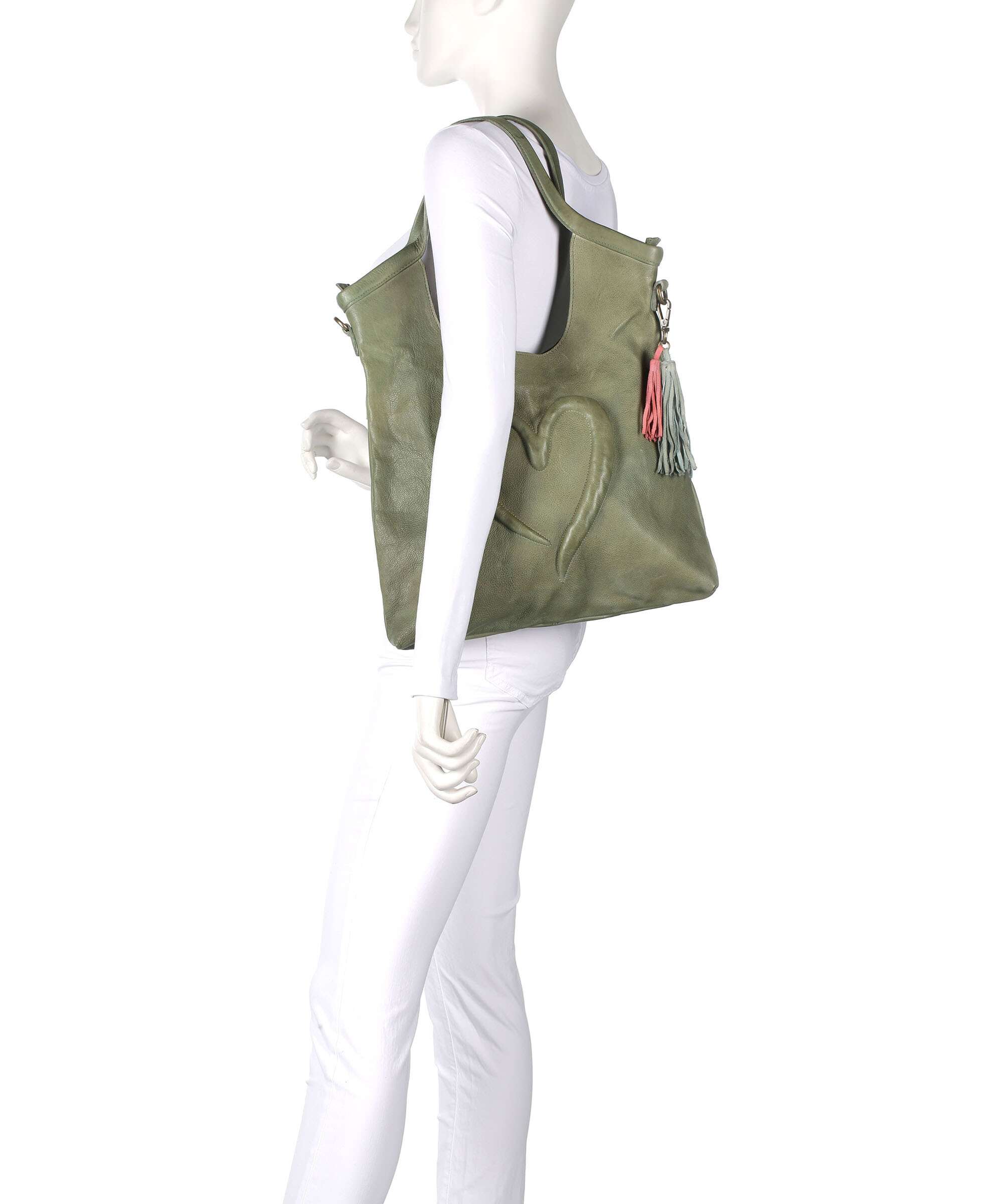 Taschendieb Wien Herzweg 6 Tote bag green leaf