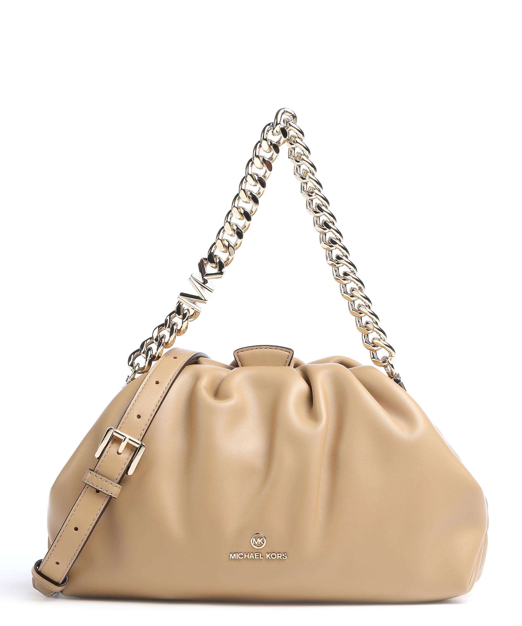 Michael Kors Nola Clutch Lederimitat hellbraun