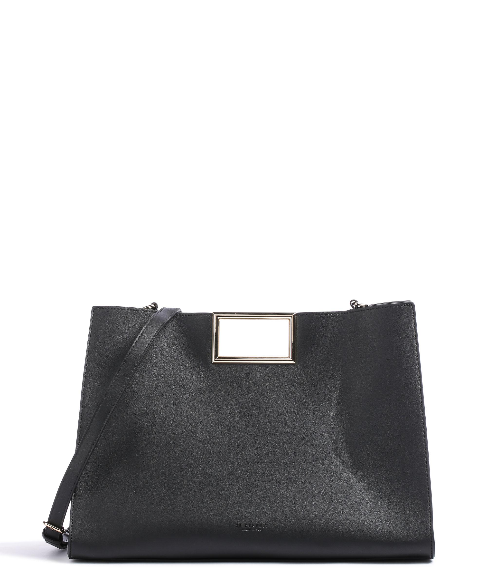 Seidenfelt Bjerre Shopper Lederimitat schwarz