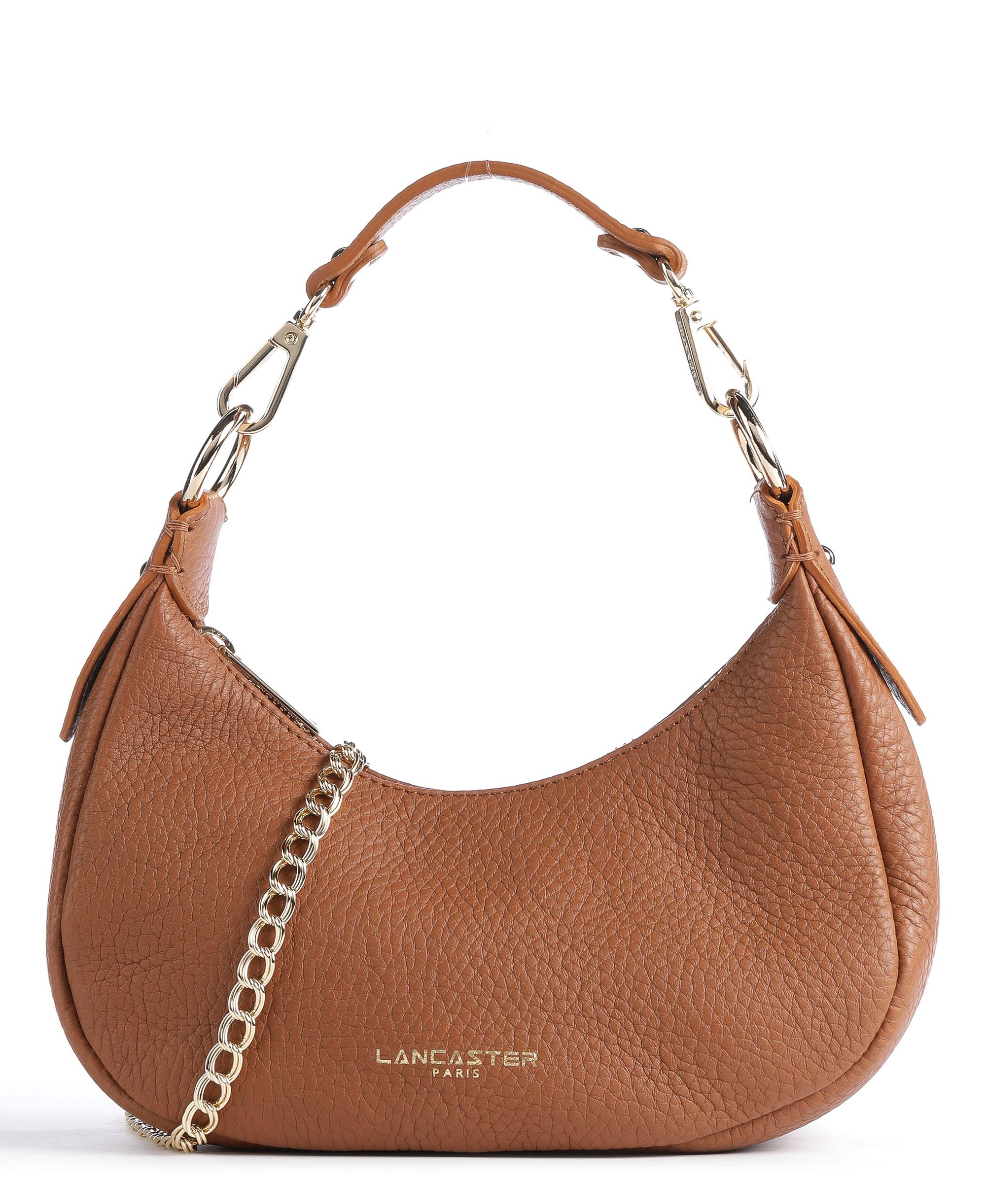 Lancaster Studio Mimi Schultertasche genarbtes Leder camel