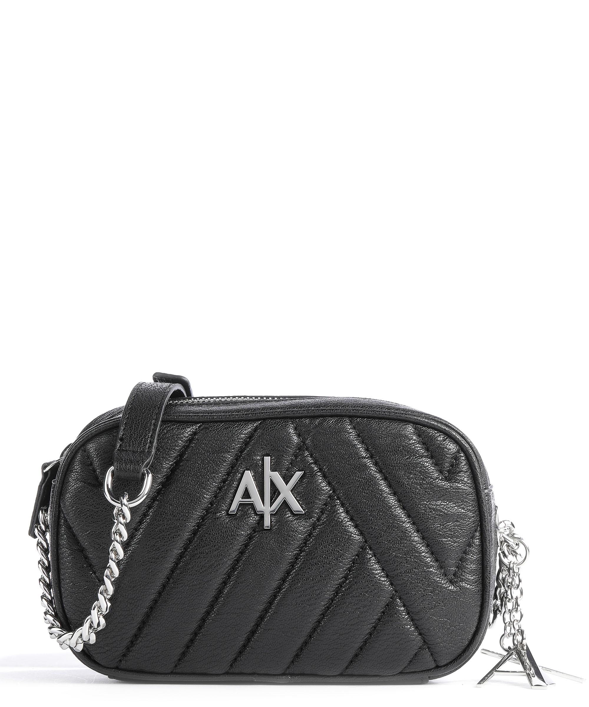 Armani Exchange Umhängetasche Lederimitat schwarz