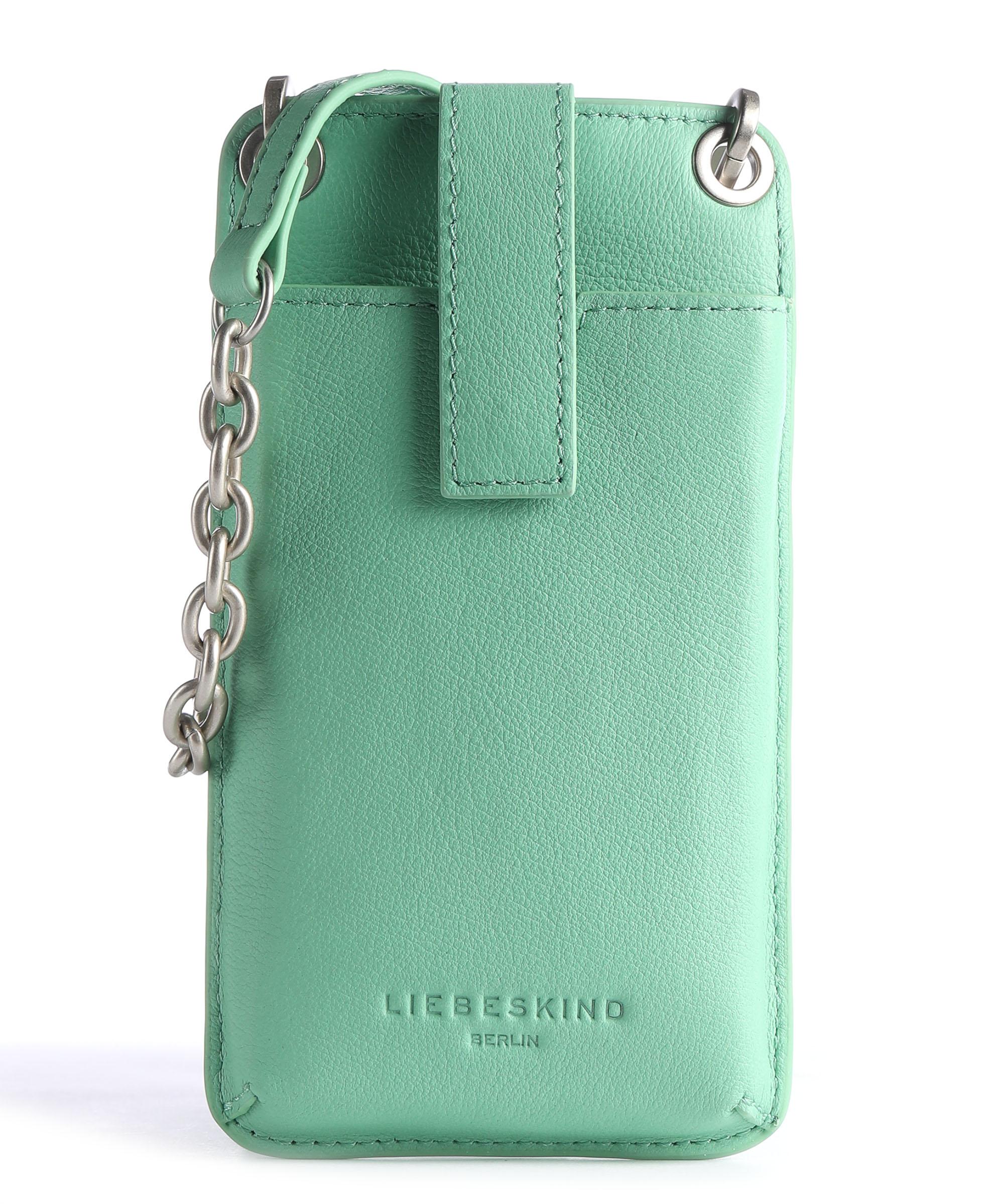 Liebeskind Basics Handytasche genarbtes Leder grün