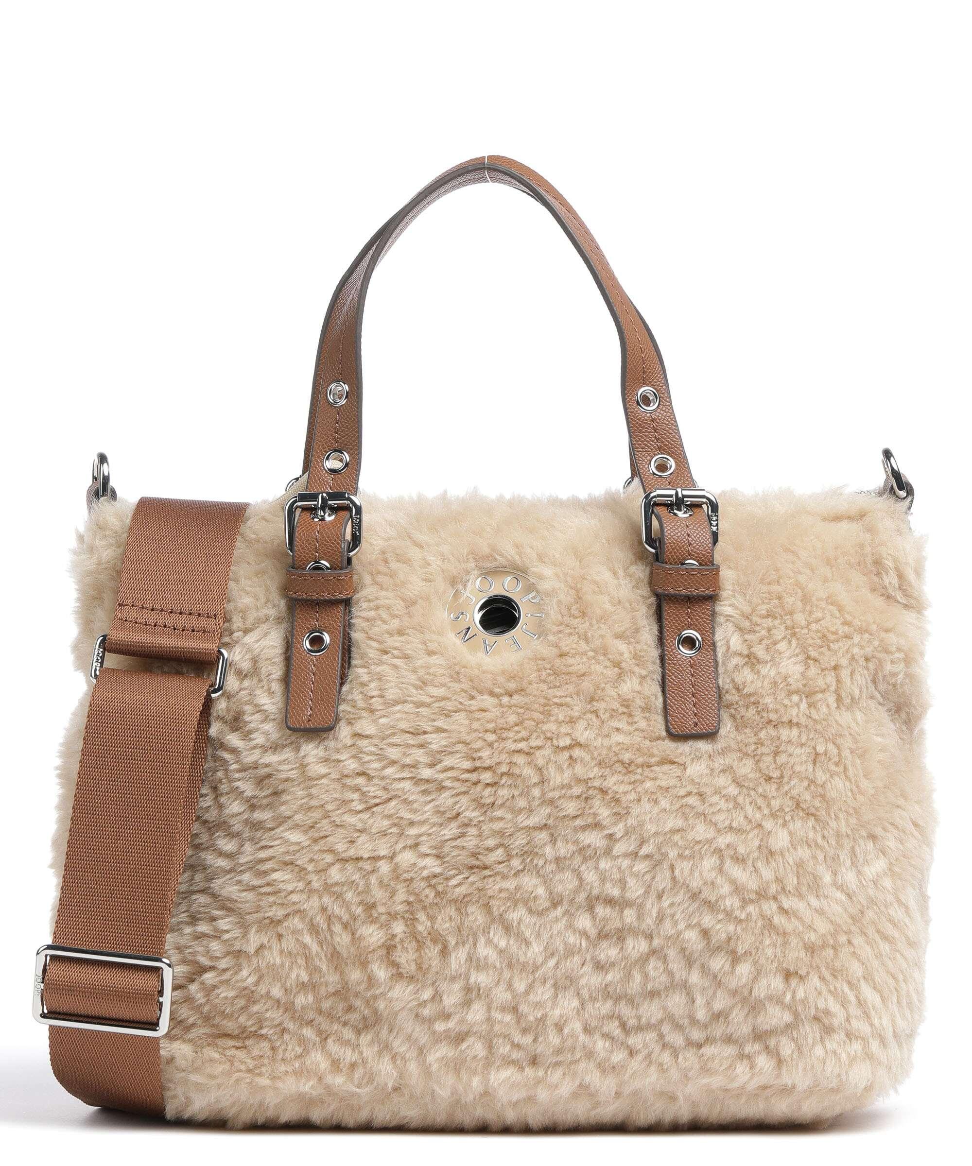 JOOP! Jeans Soffice Silena Handtasche Kunstfell beige