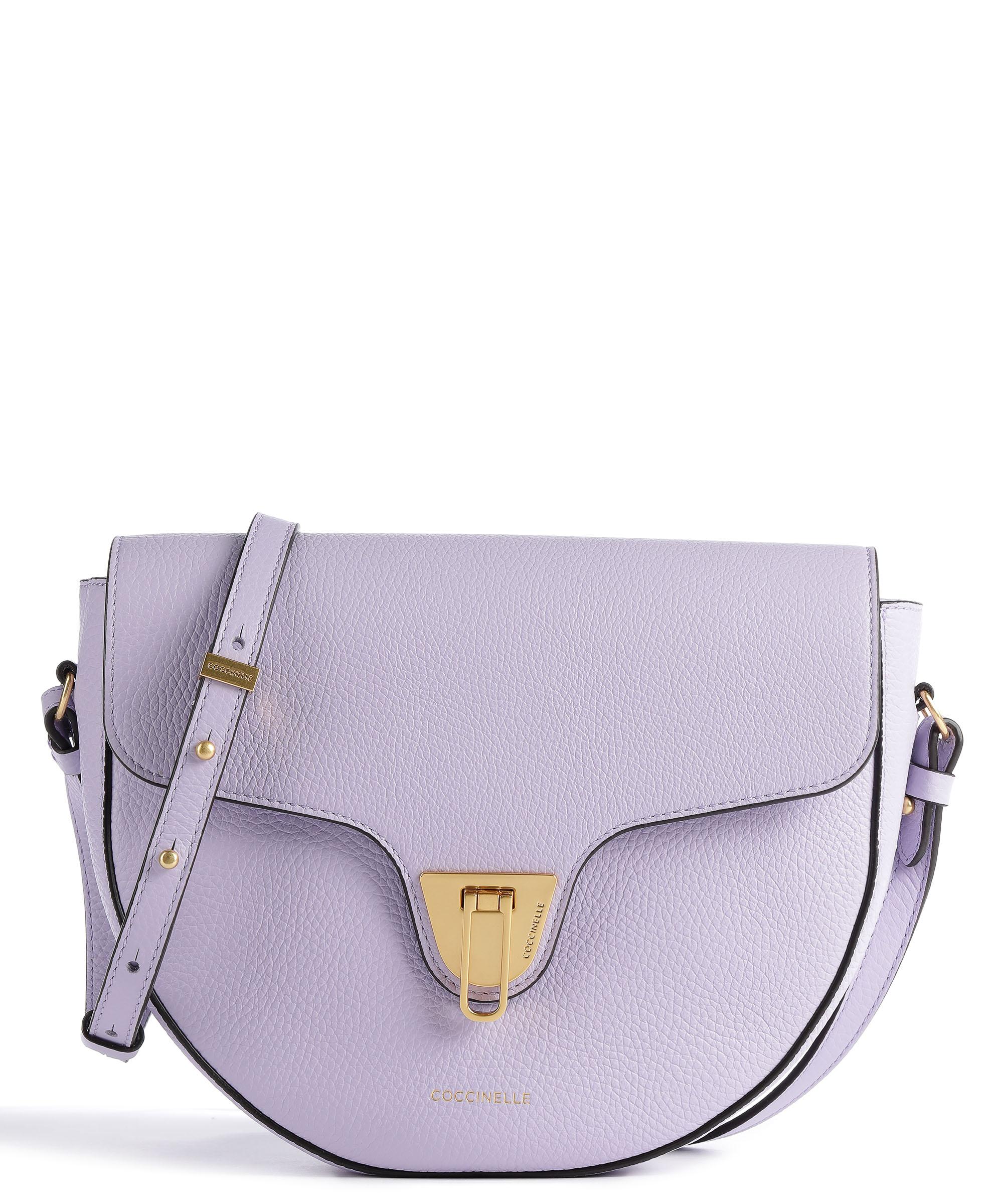 Coccinelle Beat Soft Umhängetasche genarbtes Leder lavendel