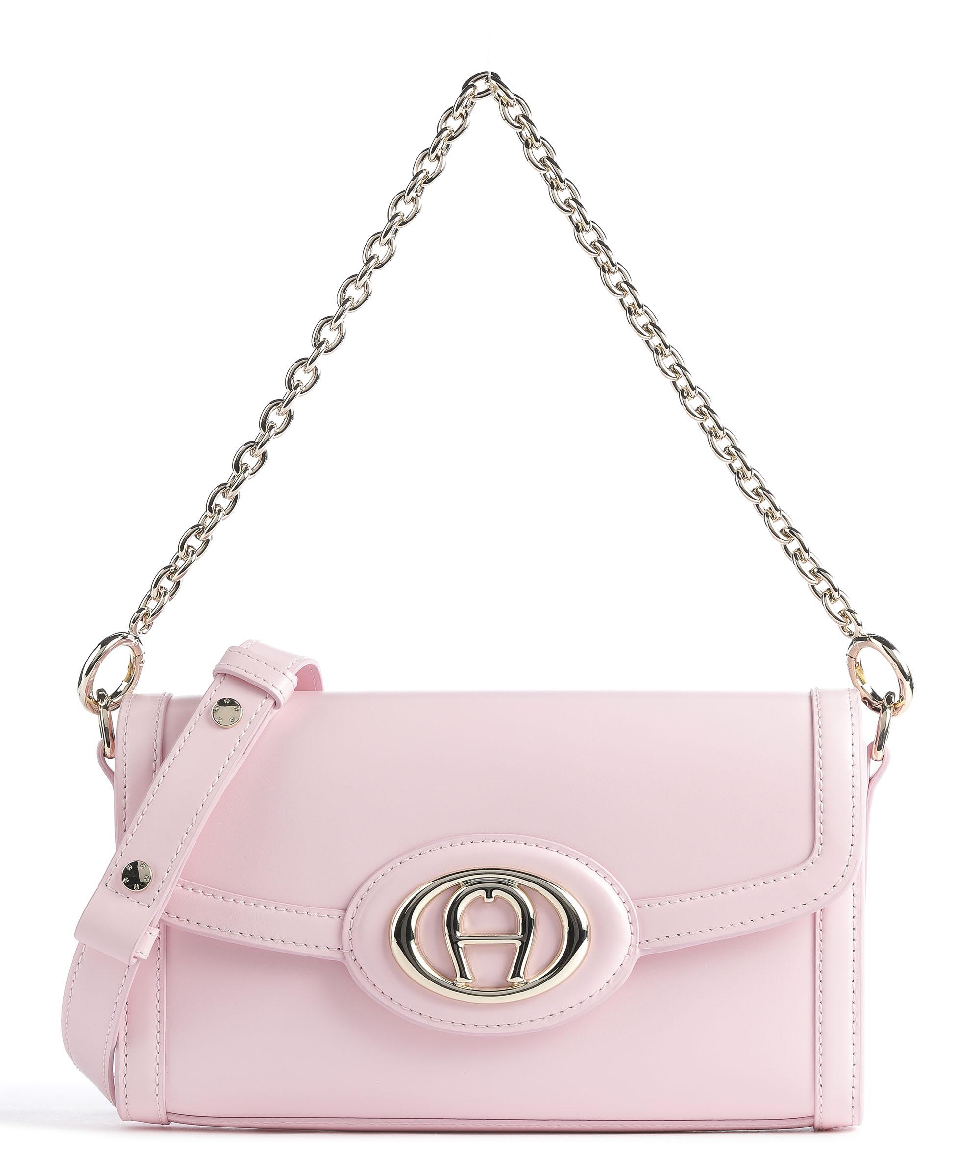 Aigner Luisa Schultertasche glattes Rindsleder rosa