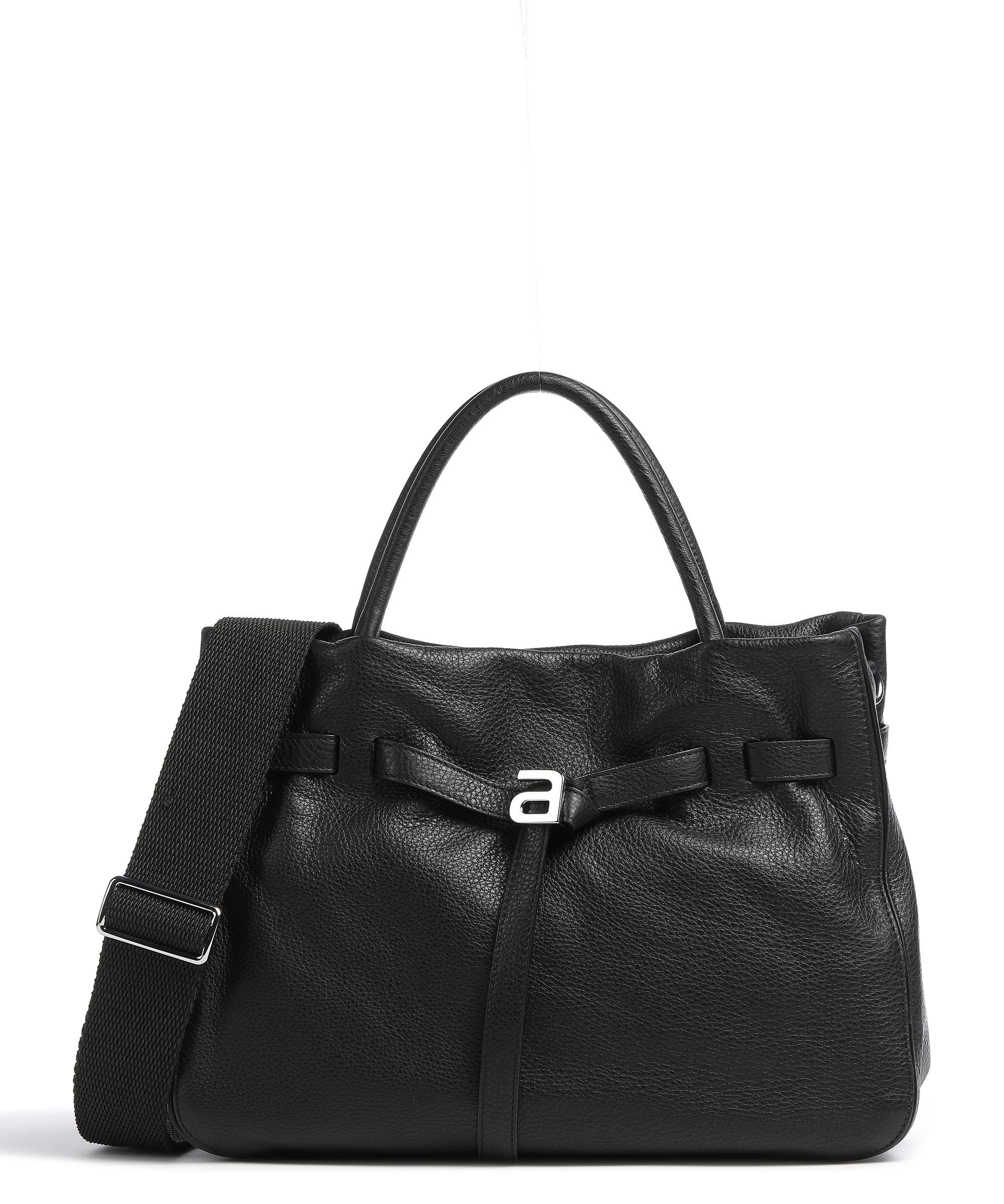 Abro Dalia Jill Handtasche genarbtes Rindsleder schwarz