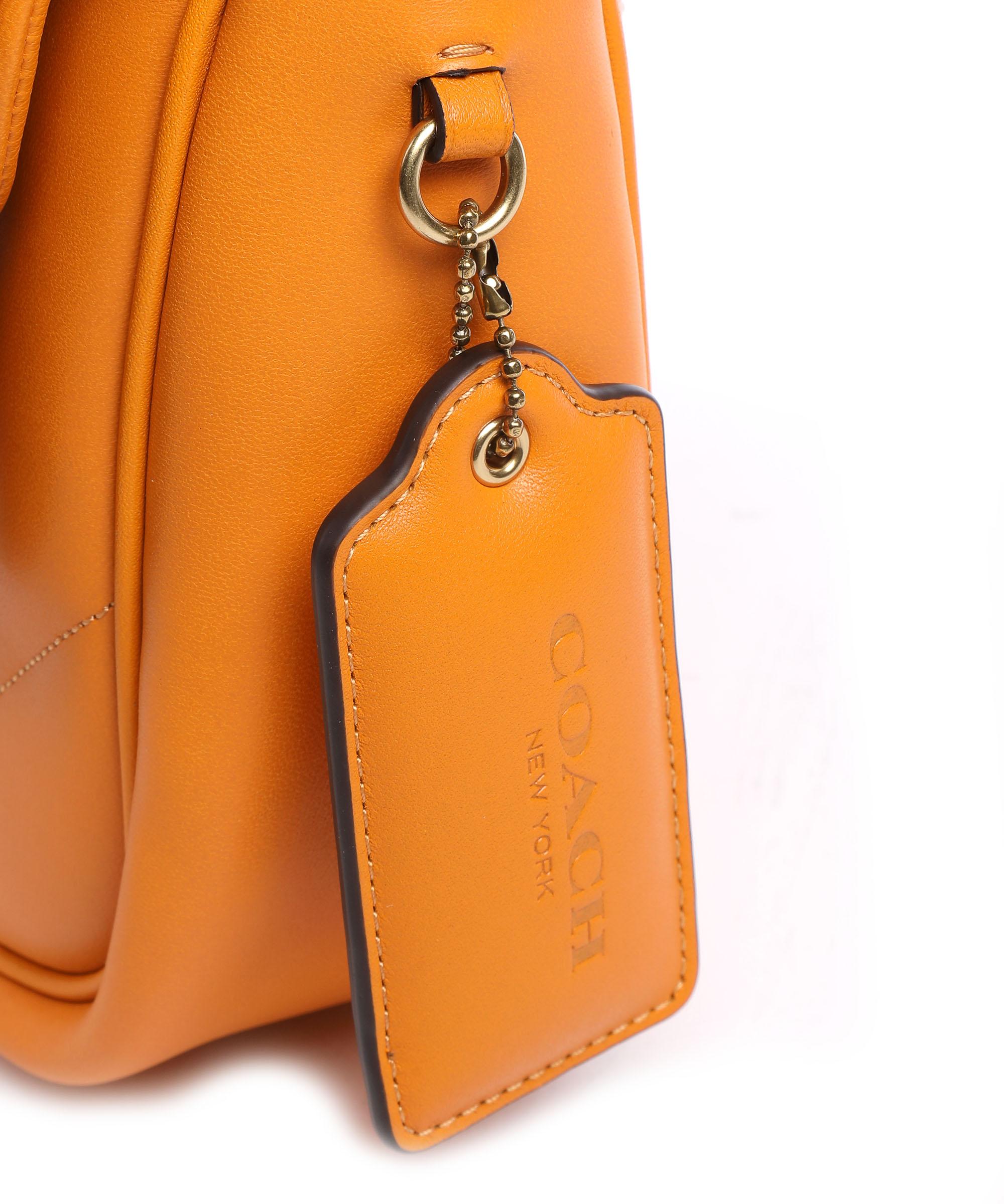 Cartable mini sierra leather handbag Coach Brown in Leather - 41434347