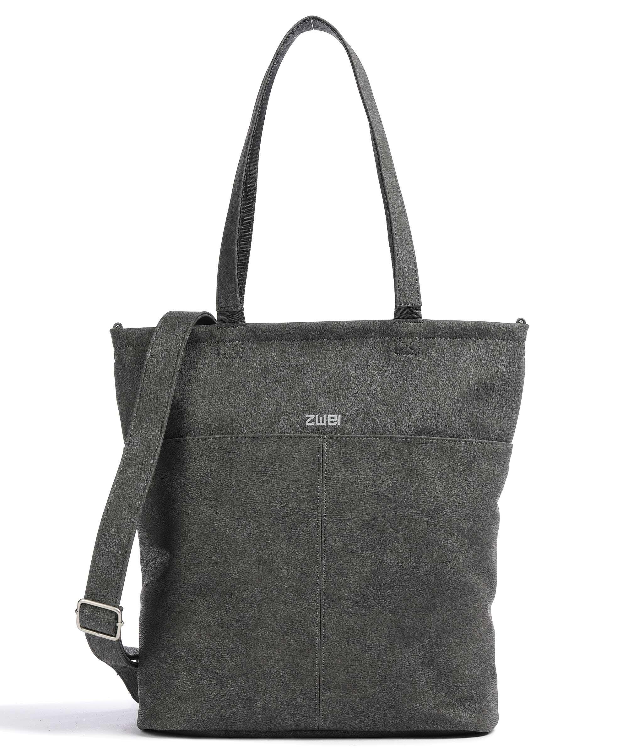 Zwei Mademoiselle.M M145 Shopper Lederimitat dunkelgrau
