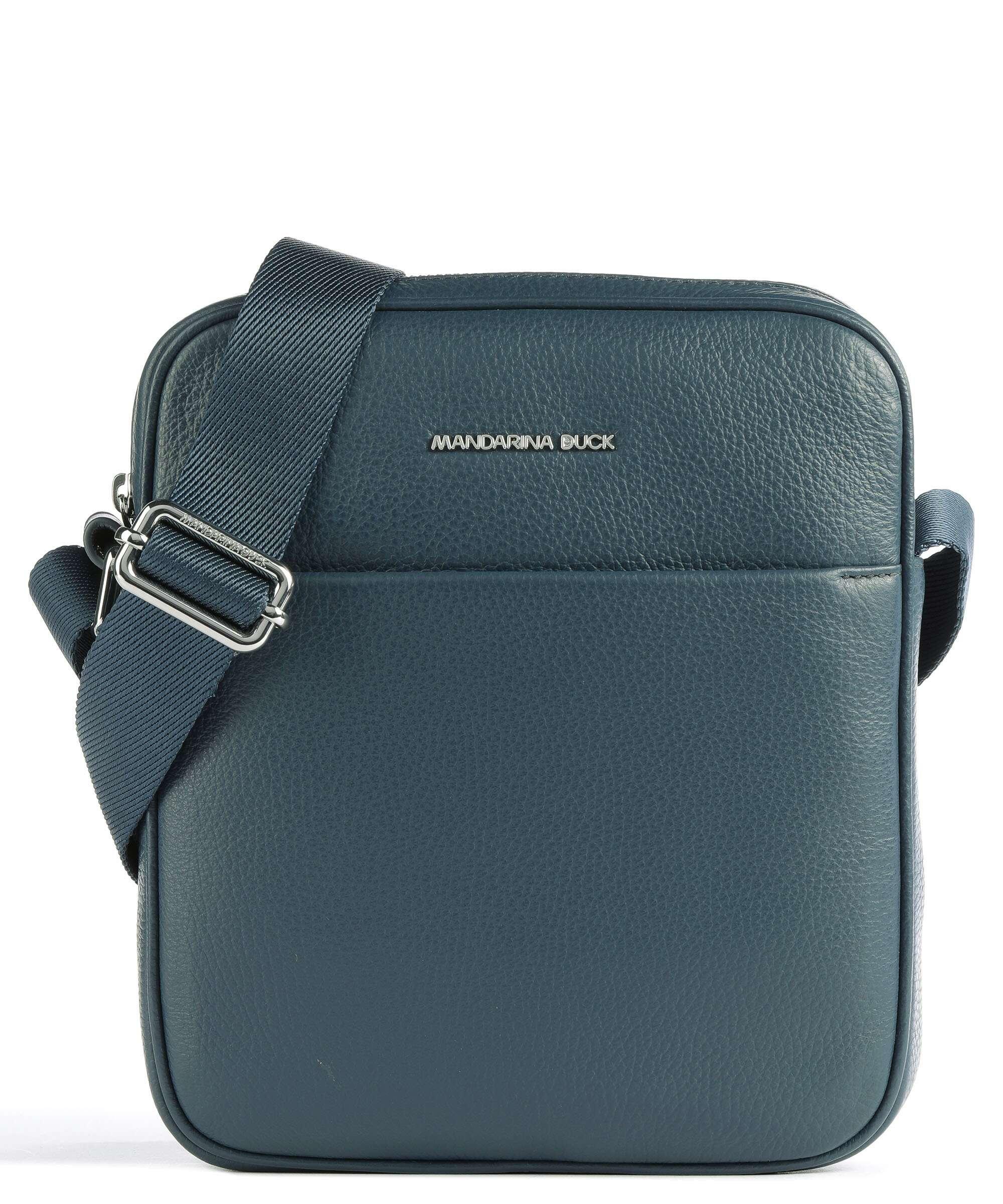 Mandarina Duck Mellow Urban Umhängetasche genarbtes Kalbsleder petrol