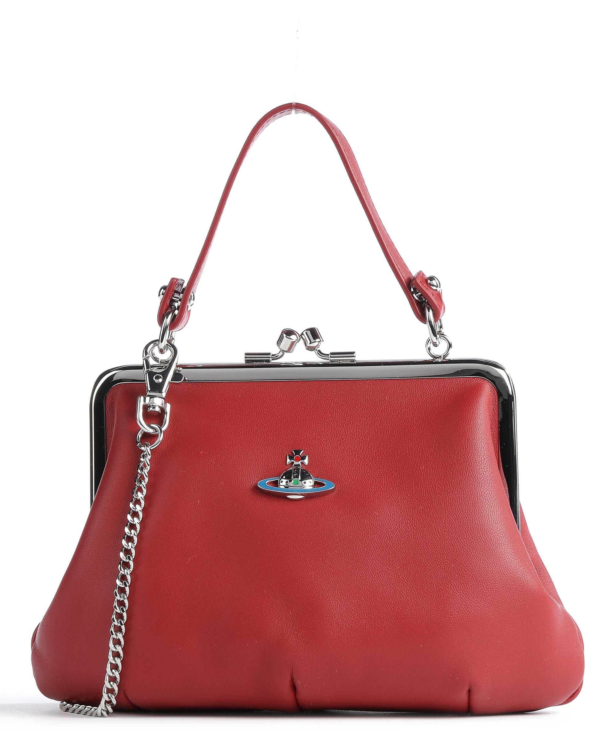 Vivienne Westwood Granny Umhängetasche Nappaleder rot