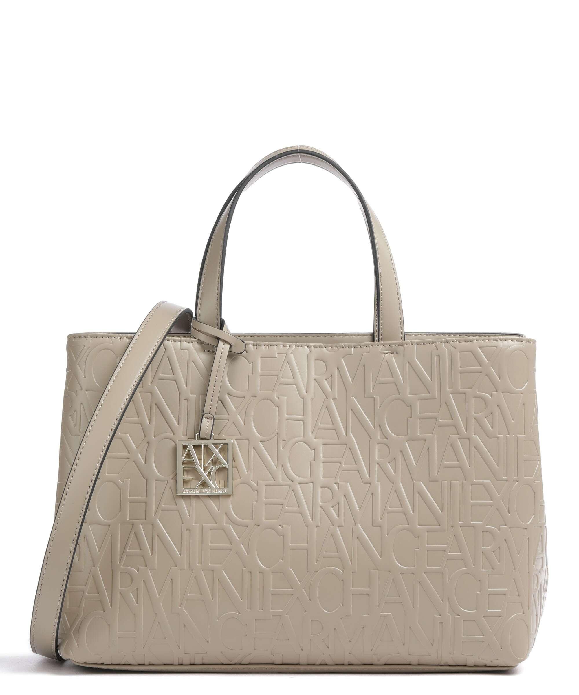 Armani Exchange Handtasche Lederimitat taupe