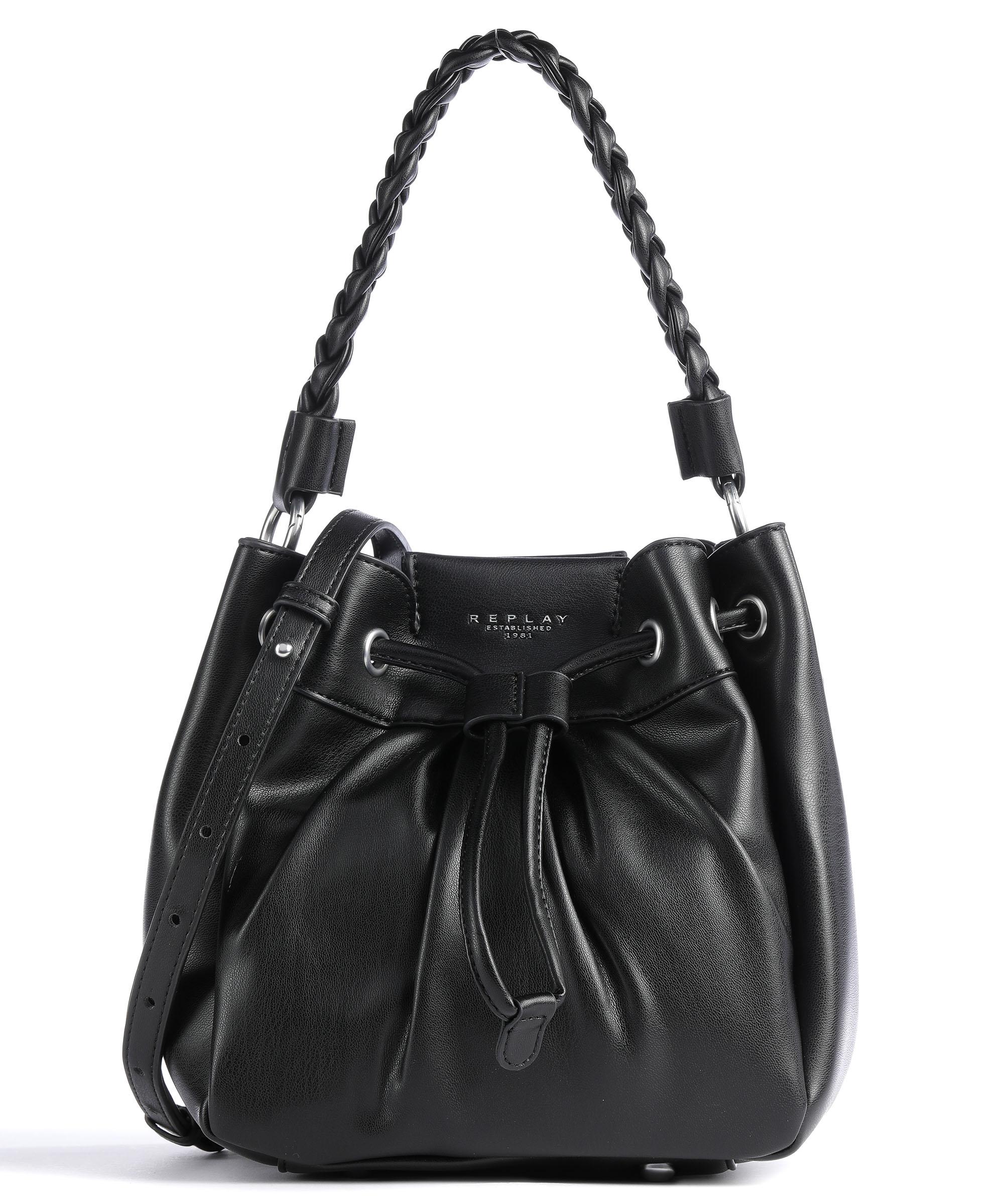 Replay Bucket bag Lederimitat schwarz
