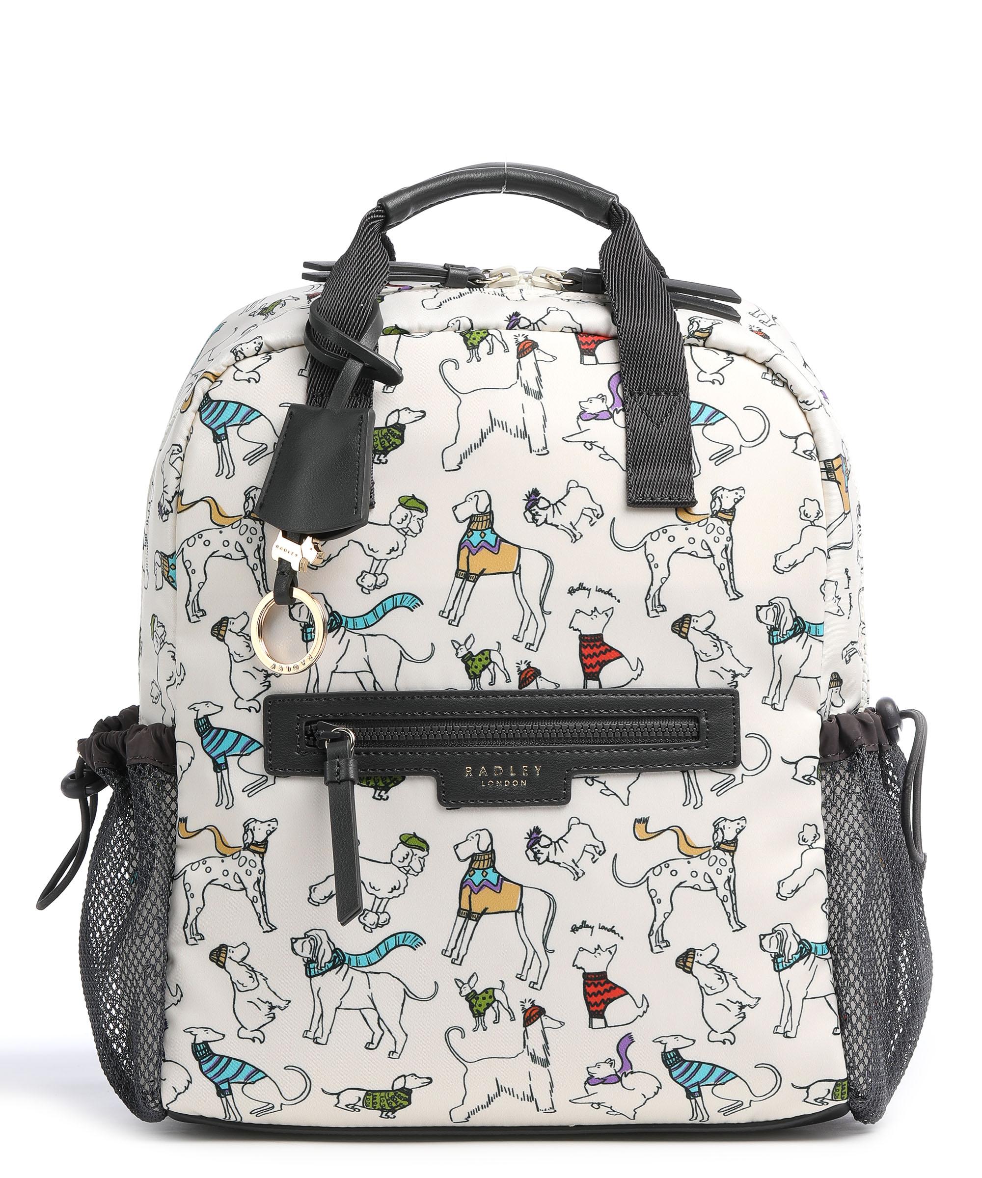 Radley London Palm Medium Zip Around Backpack for Women, Made from Chalk  Coloured Recycled Polyester with a Tropical Palm Print, Backpack with Top  Grab Handle & Twin Shoulder Straps, Fits a 13